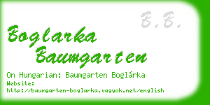 boglarka baumgarten business card